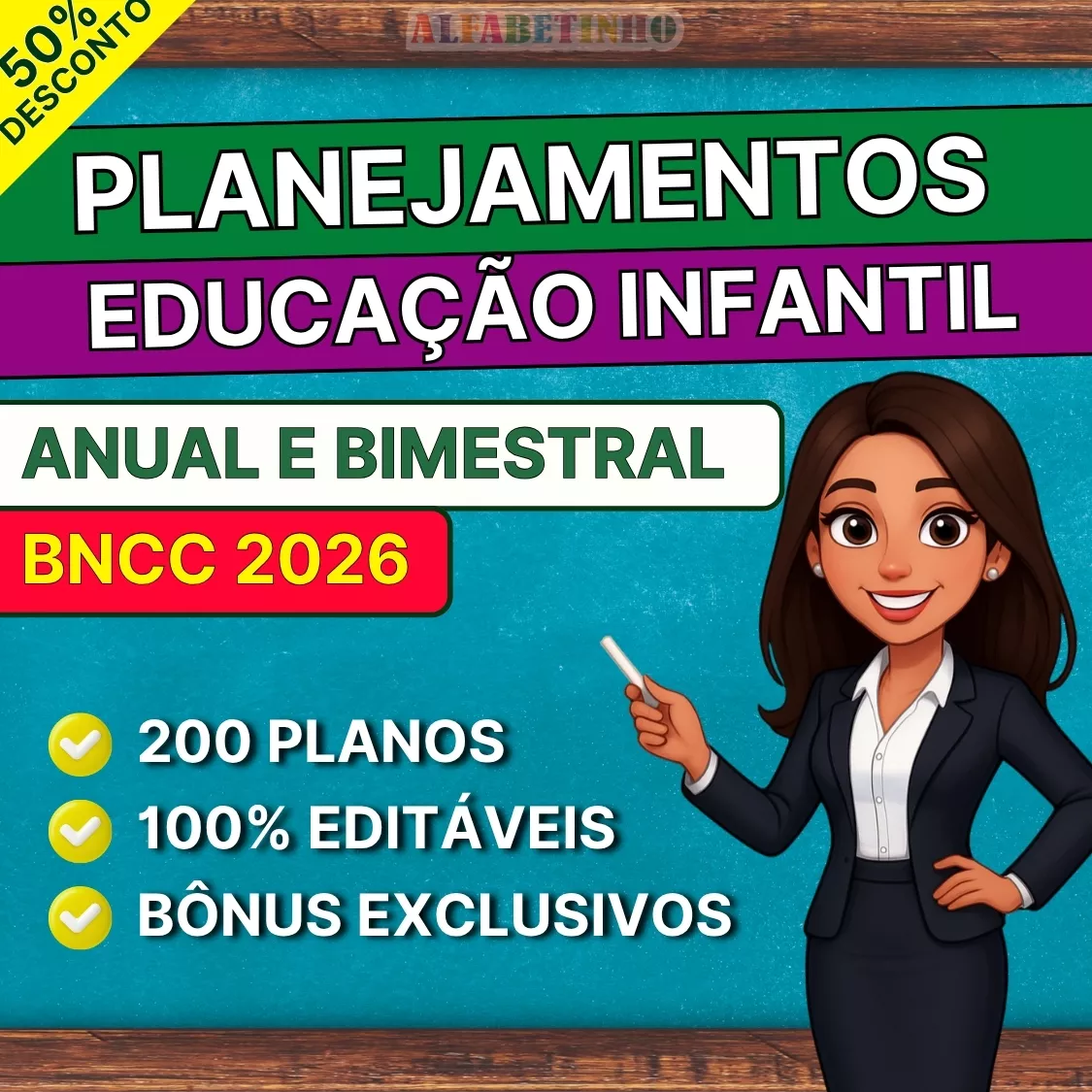 plano de aula pronto Educação Infantil, anual e bimestral, alinhados à BNCC 2026