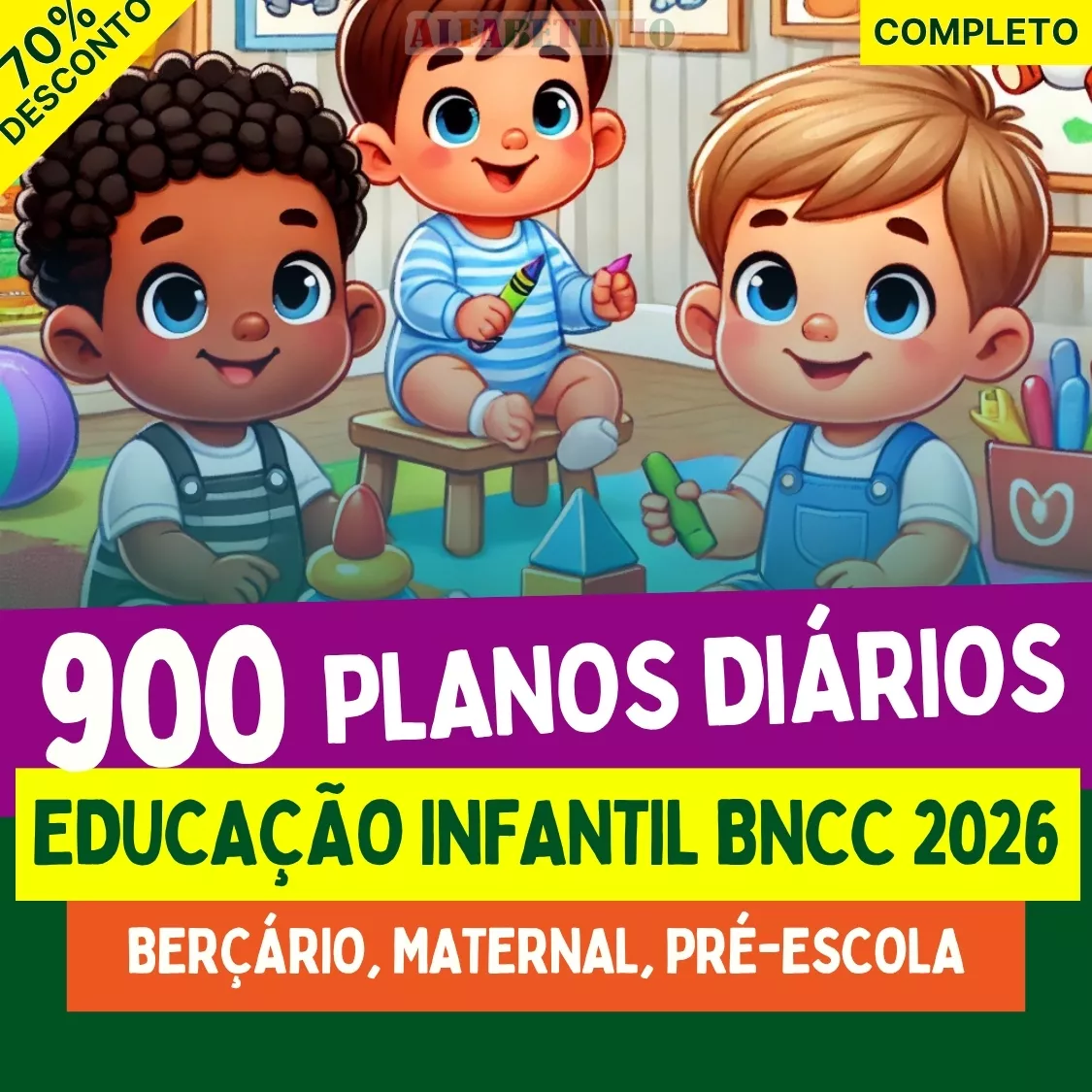900 Planos de aulas prontos Diários, Educação Infantil BNCC 2026, Berçário, Maternal, Pré-Escola