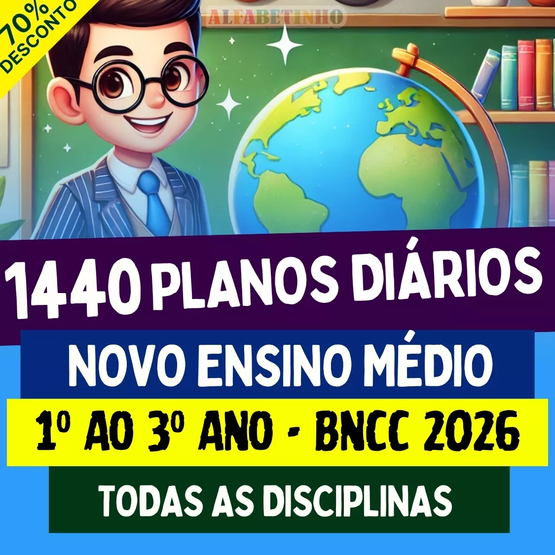 plano de aula pronto diário novo ensino médio, bncc, todas as disciplinas