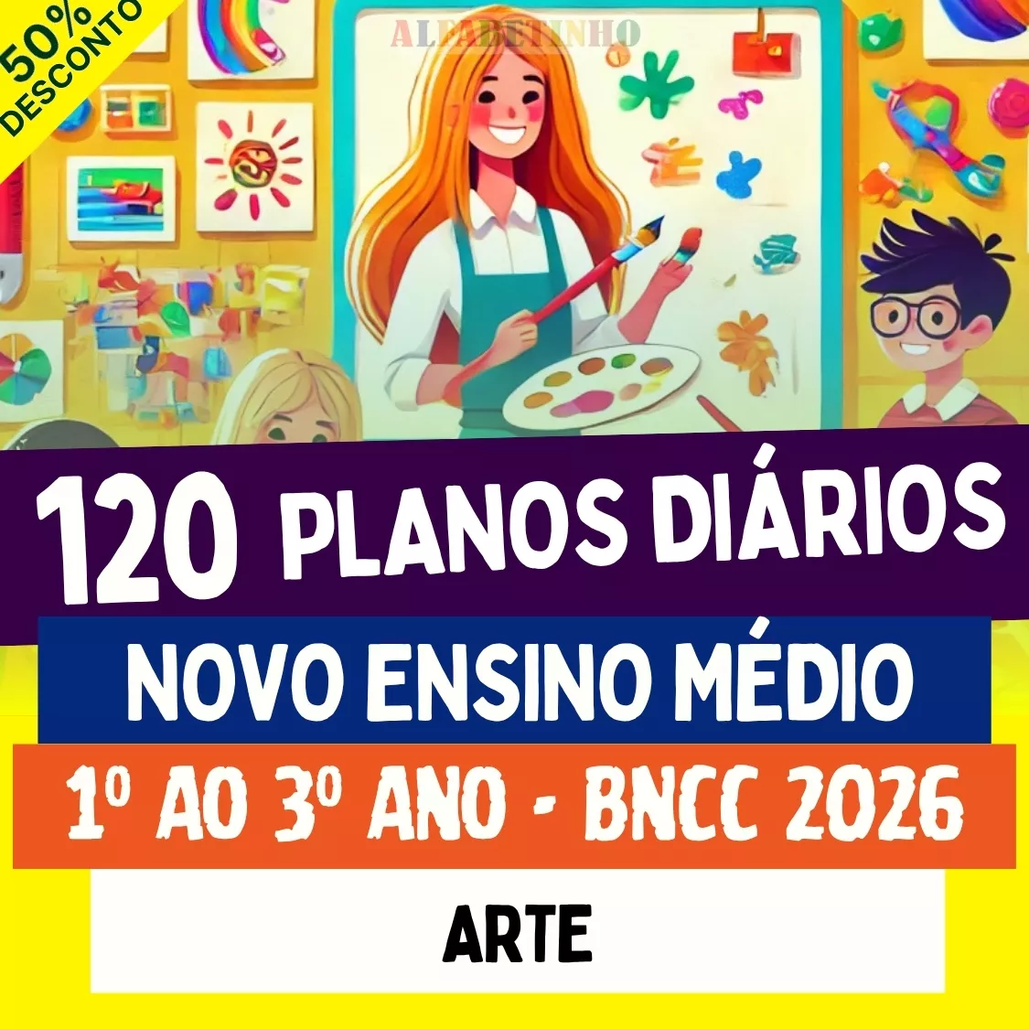 plano de aula pronto diário novo ensino médio, bncc, arte