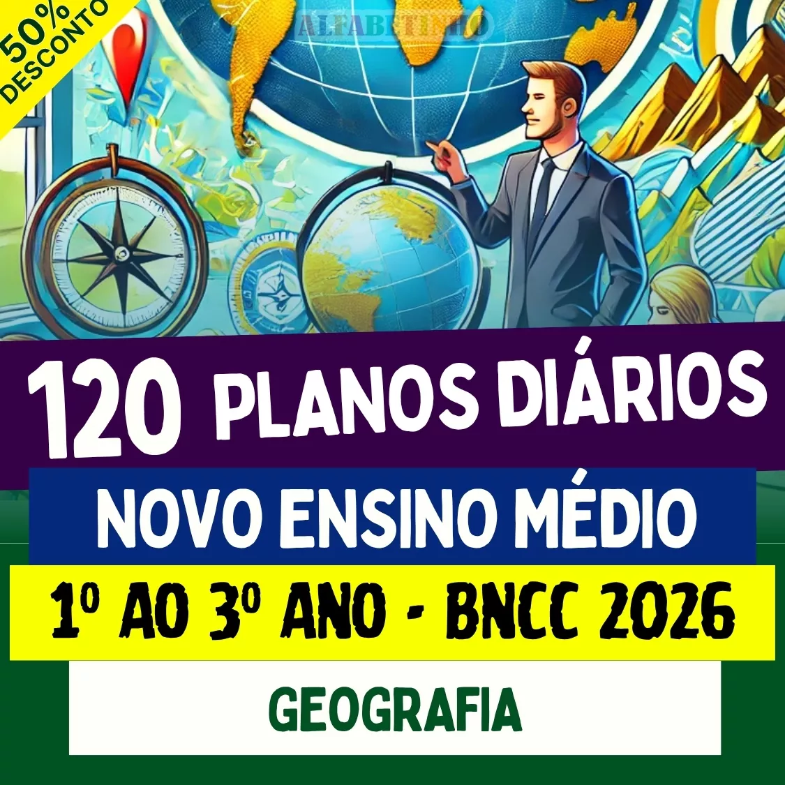 plano de aula pronto diário novo ensino médio, bncc, geografia