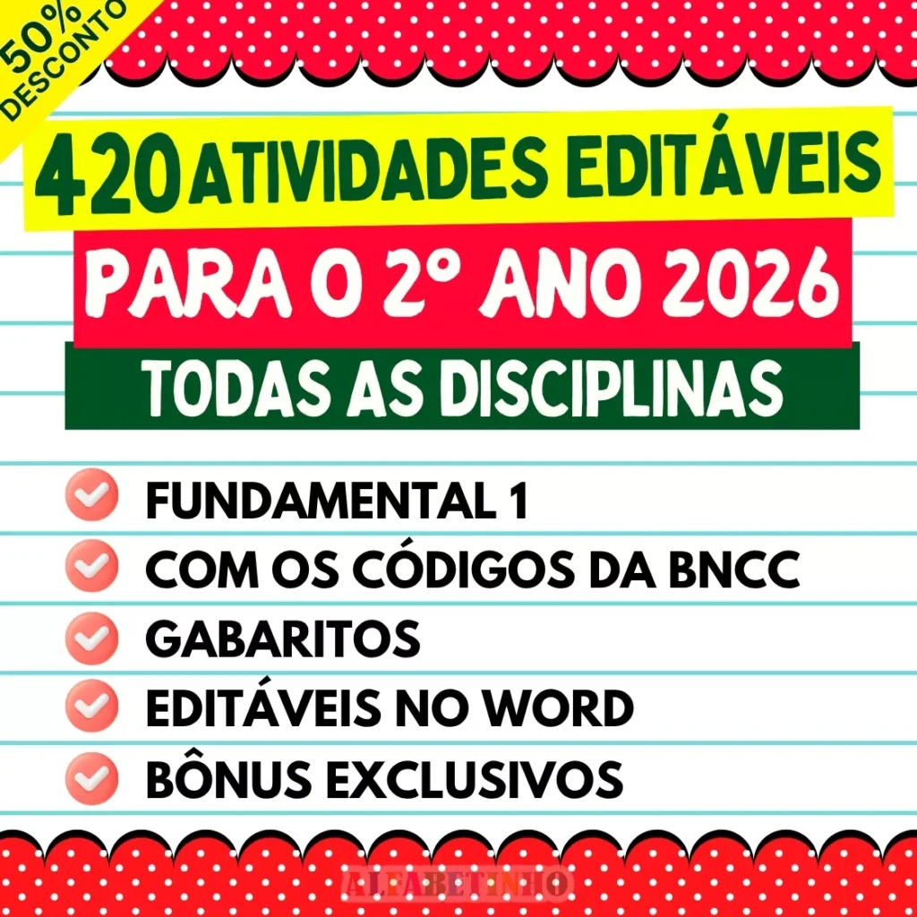 atividades prontas 1 ao 5 ano bncc 2026 6