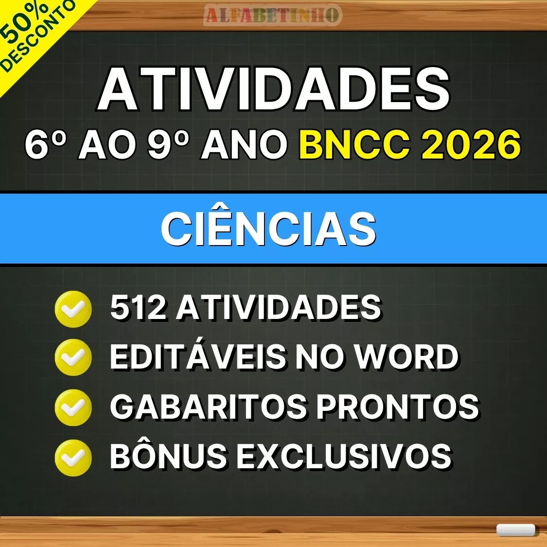 atividades prontas 6º ao 9º ano bncc 2026, ciências, editáveis no word, gabaritos prontos