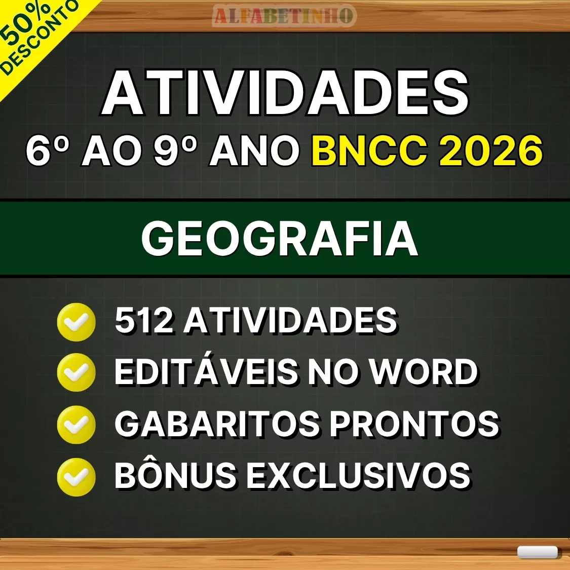 atividades prontas 6º ao 9º ano bncc 2026, geografia, editáveis no word, gabaritos prontos