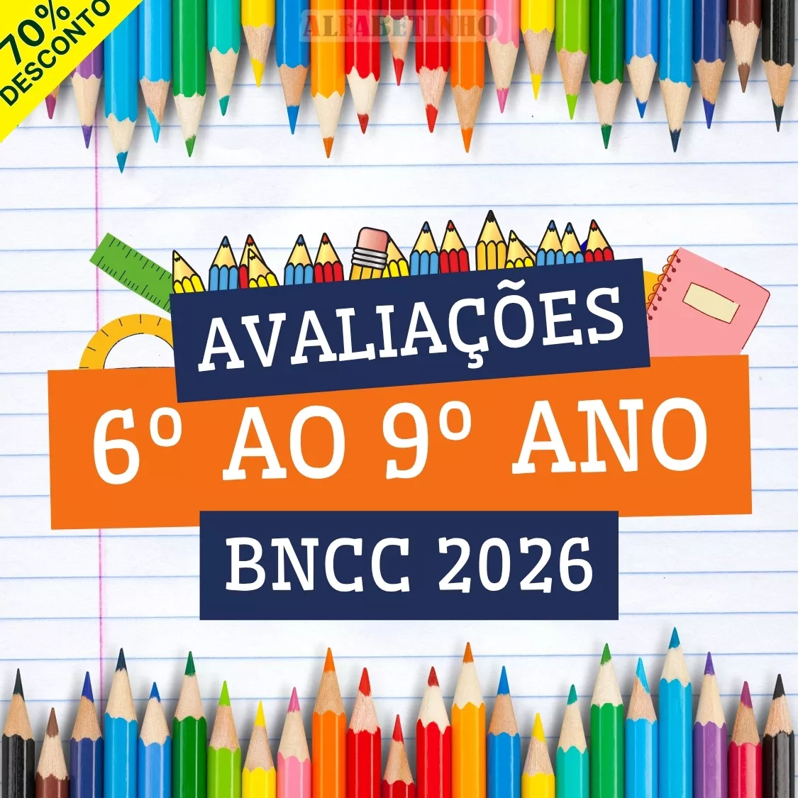 avaliações prontas 6º ao 9º ano bncc 2026, todas as disciplinas