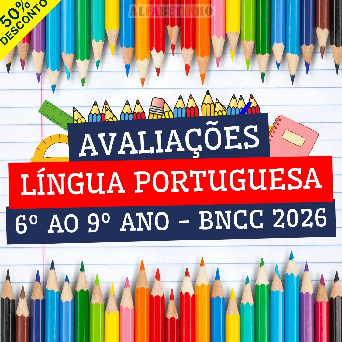 avaliações prontas 6º ao 9º ano bncc 2026, língua portuguesa