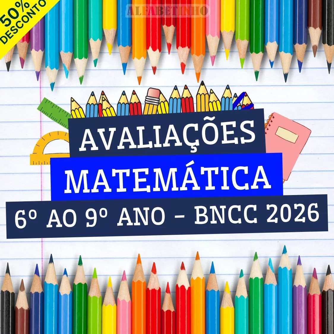 avaliações prontas 6º ao 9º ano bncc 2026, matemática