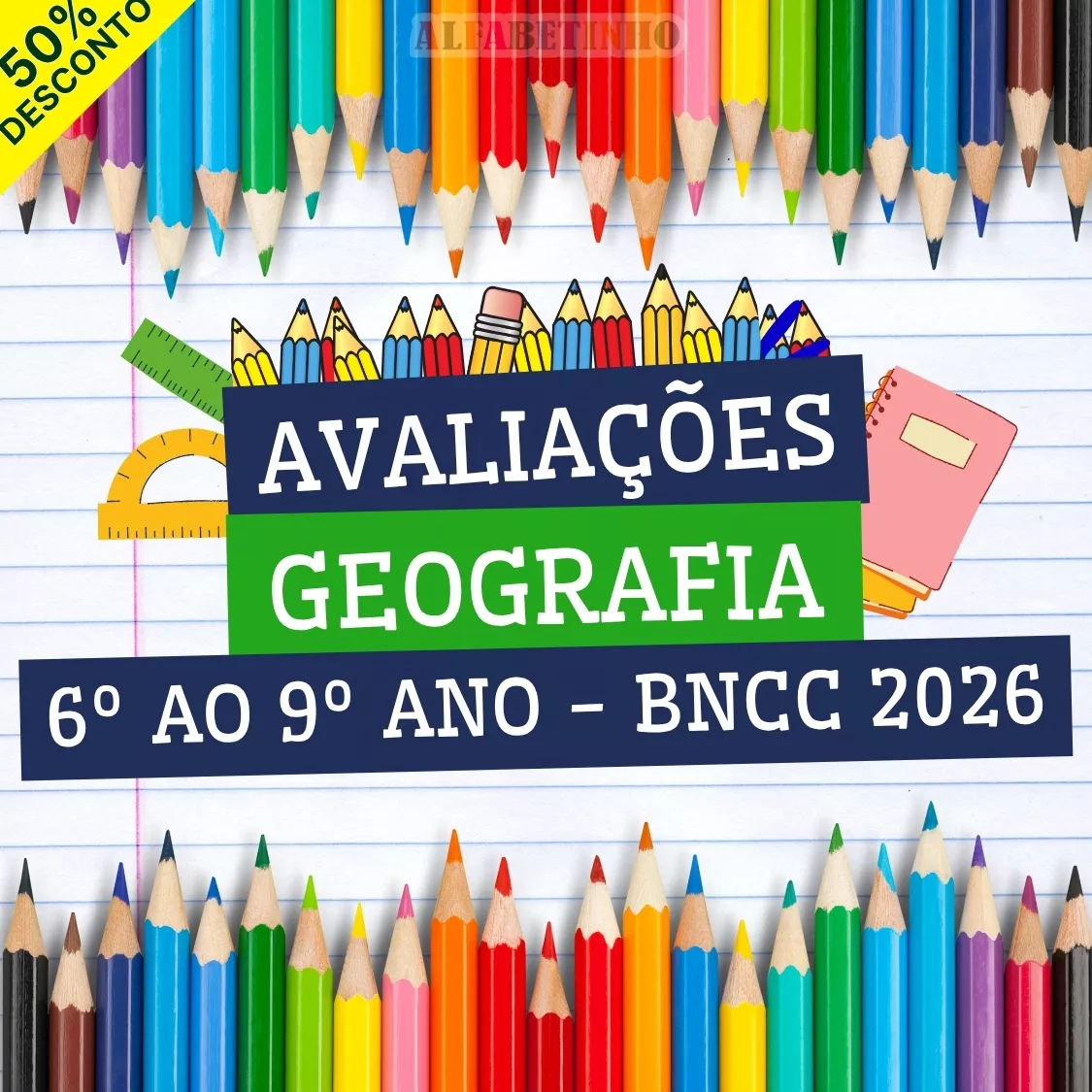 avaliações prontas 6º ao 9º ano bncc 2026, geografia