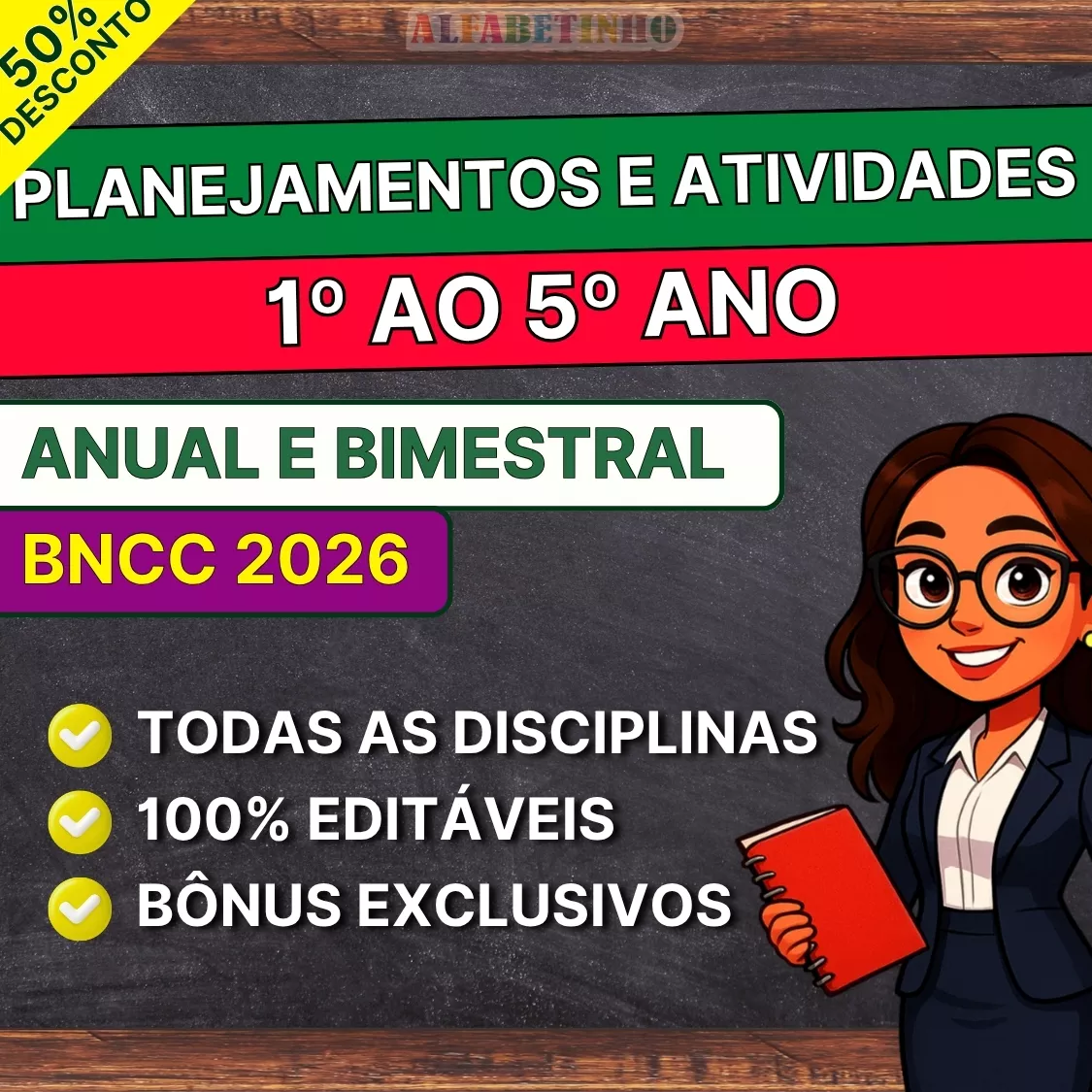 plano de aula pronto e atividades, 1º ao 5º ano, anual e bimestral, bncc 2026, todas as disciplinas
