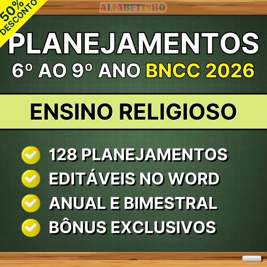 plano de aula pronto 6º ao 9º ano bncc 2026, ensino religioso, 128 planos de aula prontos, editáveis no word, anual e bimestral