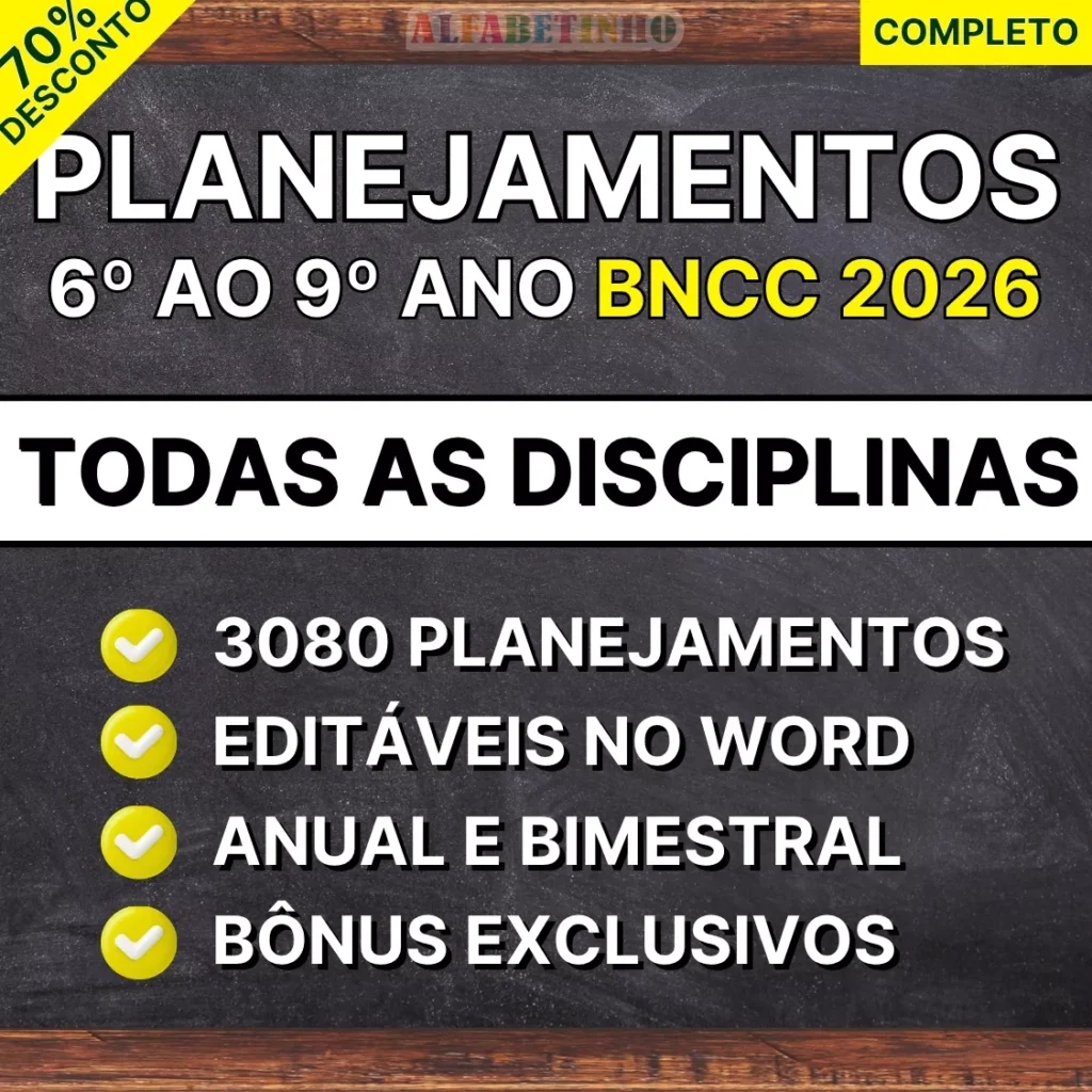 plano de aula pronto anual e binestral 6° ao 9° ano bncc 2026 2