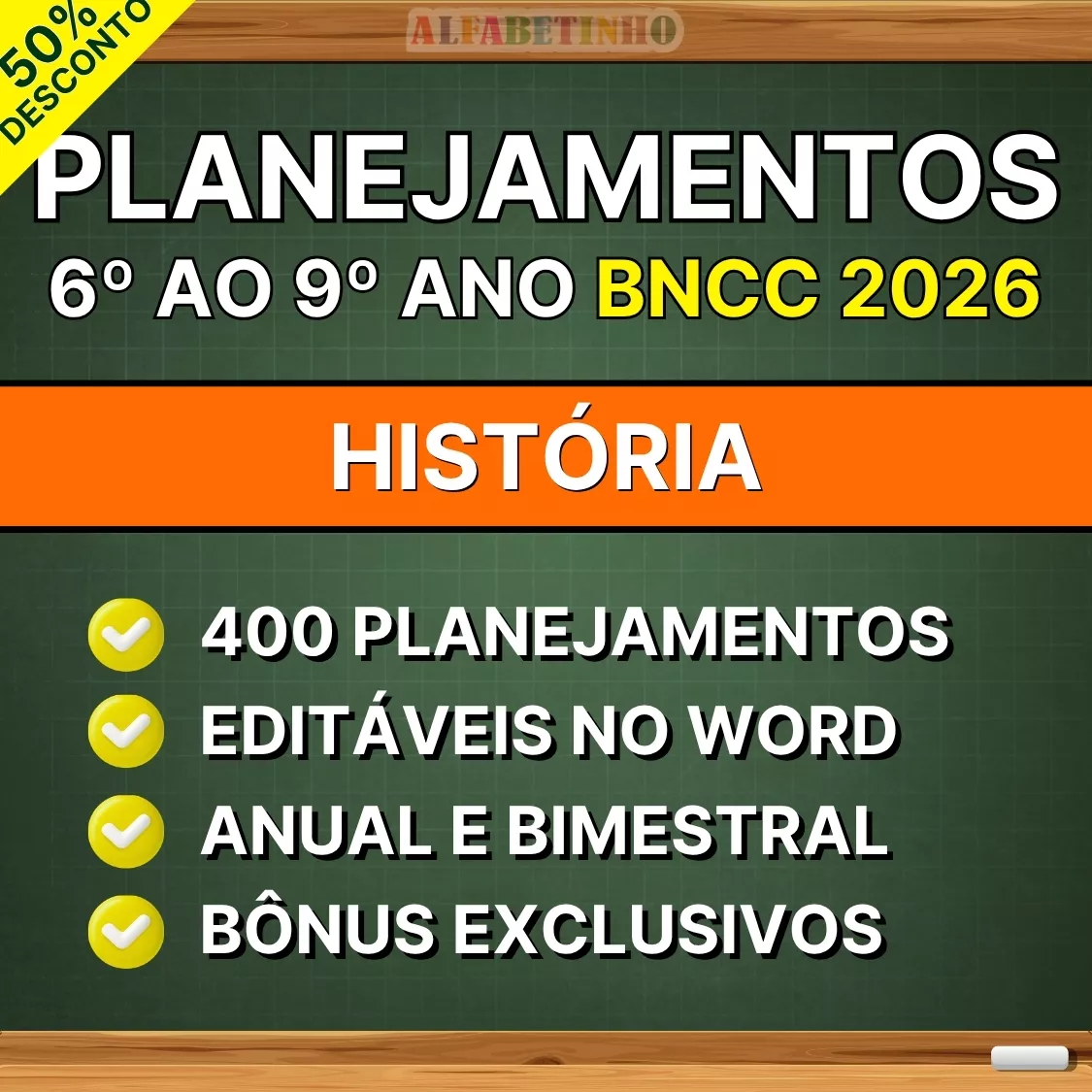 plano de aula pronto 6º ao 9º ano bncc 2026, história, 400 planos de aula prontos, editáveis no word, anual e bimestral
