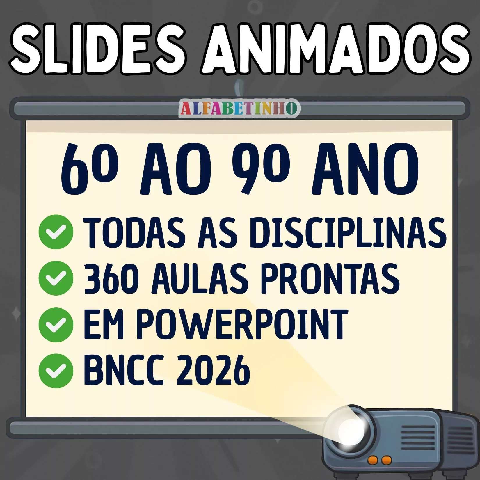 slides animados todas as disciplinas do 6º ao 9º ano bncc 2026, 40 aulas prontas, em powerpoint