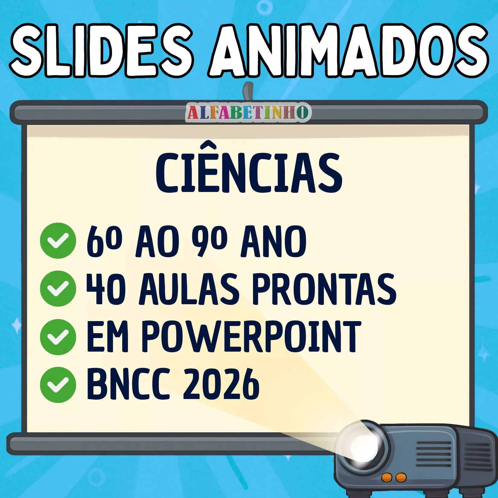 slides animados ciências 6º ao 9º ano bncc 2026, 40 aulas prontas, em powerpoint
