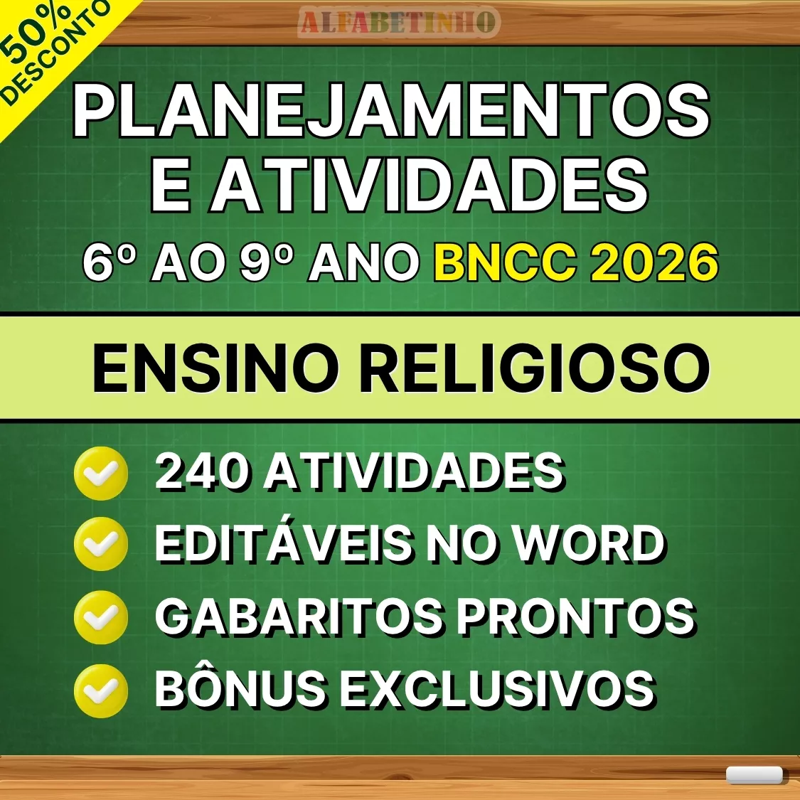 plano de aula pronto e atividades, 6º ao 9º ano bncc 2026, ensino religioso, 240 atividades