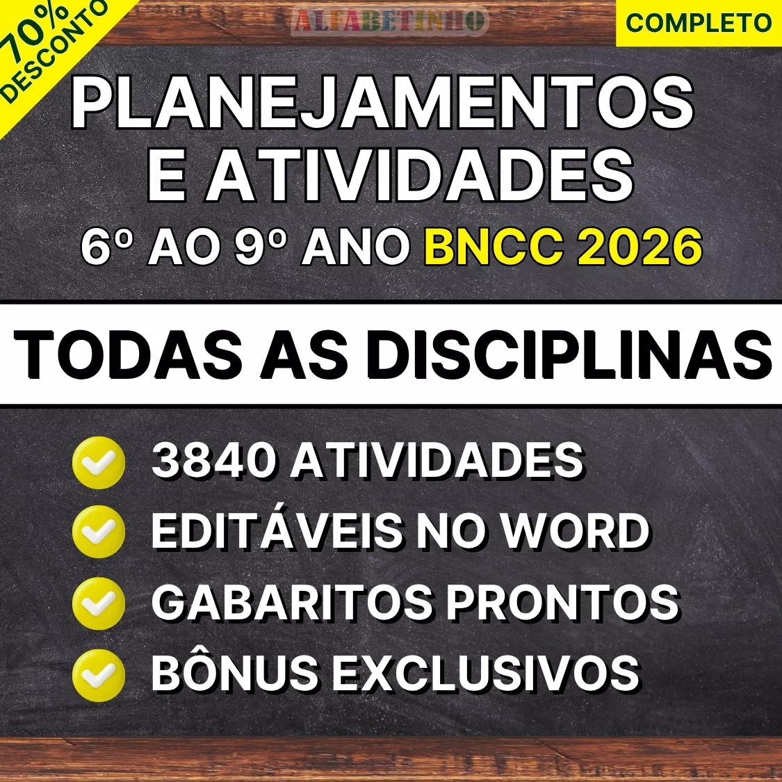 pplano de aula pronto e atividades, 6º ao 9º ano bncc 2026, todas as disciplinas, 3840 atividades