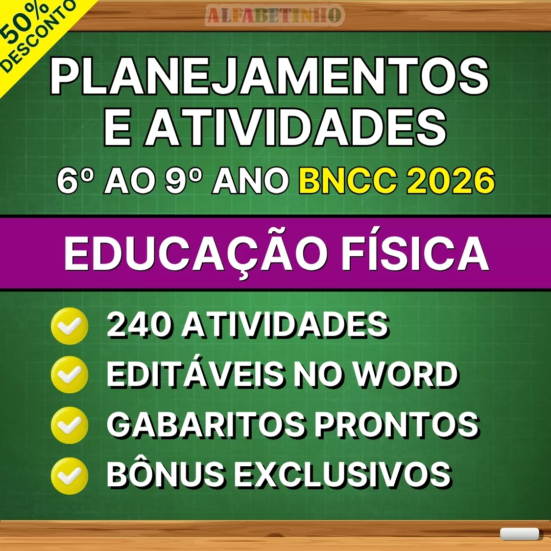 plano de aula pronto e atividades, 6º ao 9º ano bncc 2026, educação física, 240 atividades