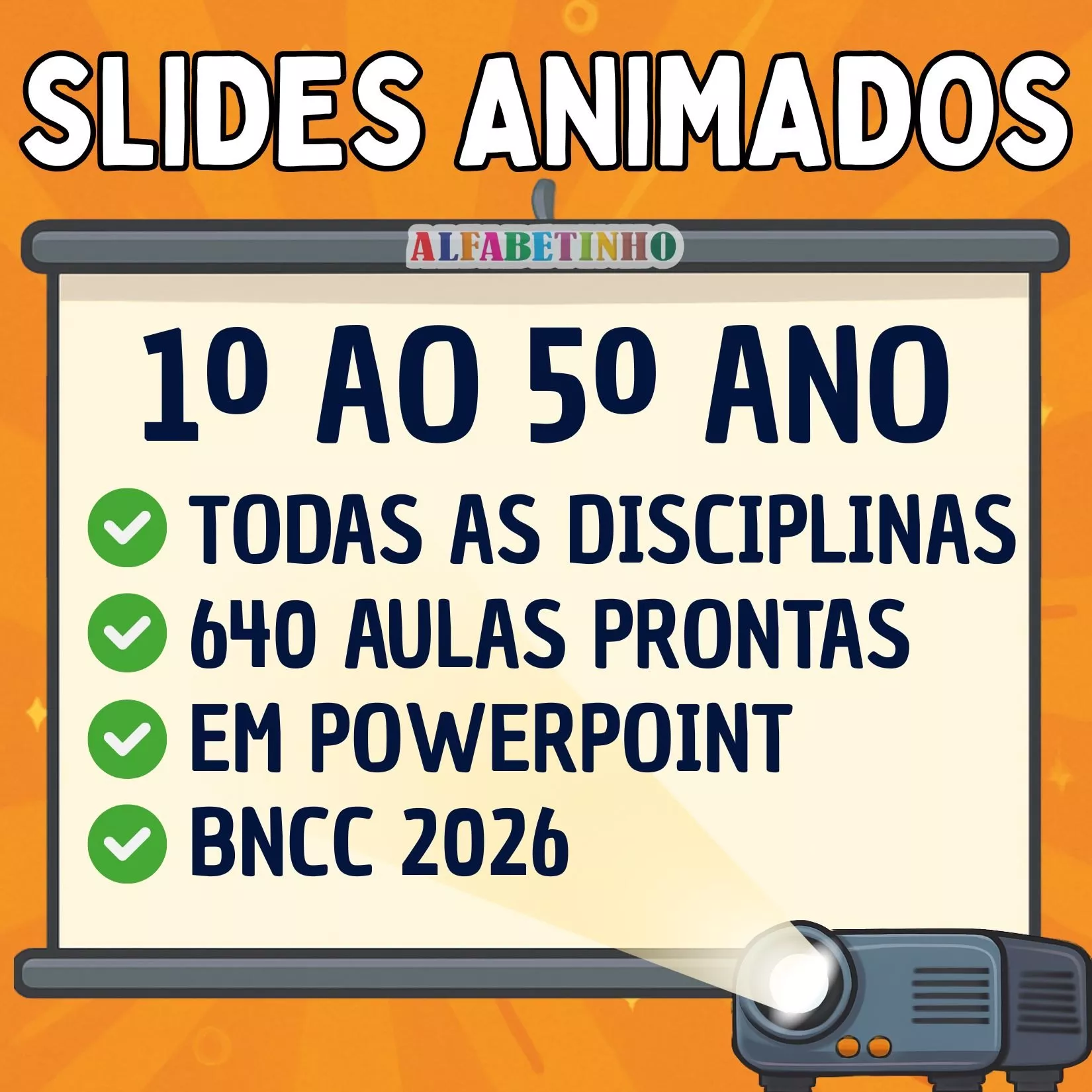 slides animados, 1º ao 5º ano, todas as disciplinas, 640 aulas prontas, em powerpoint, bncc 2026
