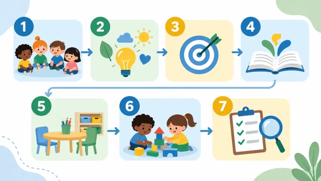 Plano de Aula para a Educação Infantil: passo a passo e modelo 1 Sete etapas para fazer um plano de aula para a Educação Infantil