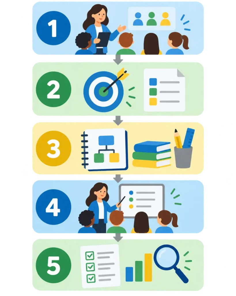 Como fazer um plano de aula passo a passo e com modelo 2 Cinco etapas para elaborar um plano de aula alinhado à BNCC